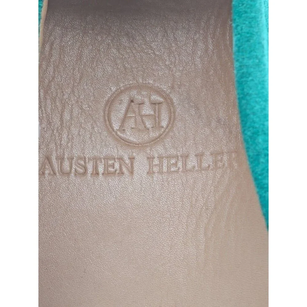 Austen Heller 8220 Mens 9.5 Green Suede Driving Loafers Moccasins Portugal NWOT